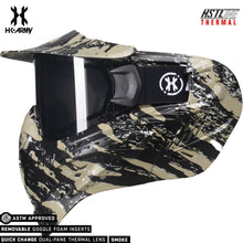 HK Army HSTL Goggle Thermal Anti-Fog Dual Pane Paintball Mask - Fracture Black/Tan (Smoke Thermal Lens)