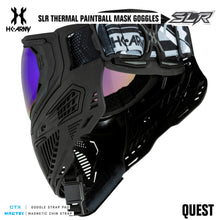 HK Army SLR Anti-Fog Thermal Paintball Mask Goggle - Quest (Black/Black/Black) - Aurora Green Thermal Lens