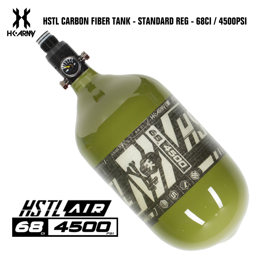 HK Army HSTL 68/4500 Carbon Fiber HPA Compressed Air Paintball Tank System - Standard Reg