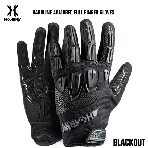 HK Army Full Finger Hardline Armored Paintball Gloves