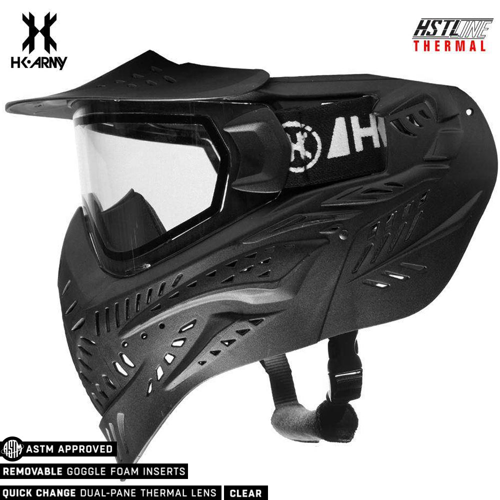 HK Army HSTL Goggle Thermal Anti-Fog Dual Pane Paintball Mask - Black