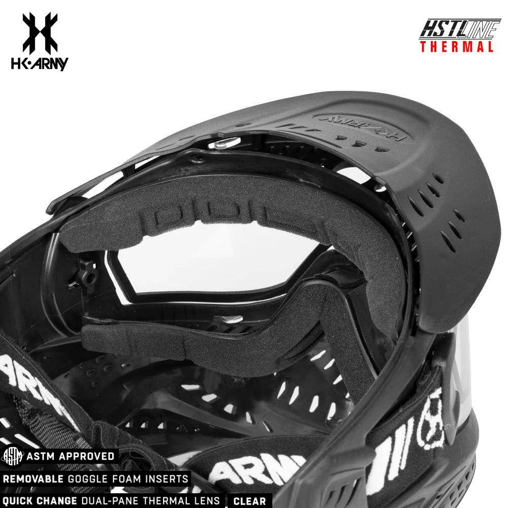 HK Army HSTL Goggle Thermal Anti-Fog Dual Pane Paintball Mask - Black