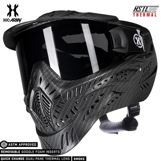 HK Army HSTL Goggle Thermal Anti-Fog Dual Pane Paintball Mask - Carbon Fiber