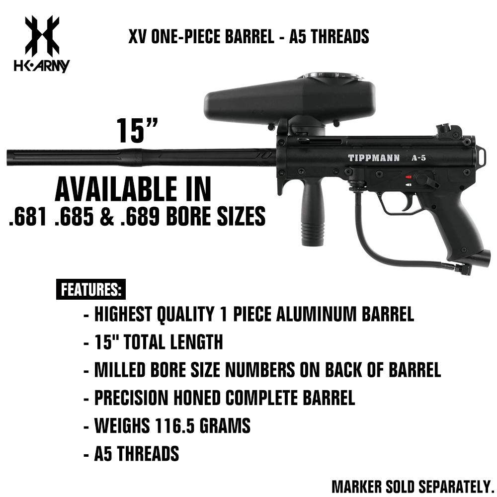 HK Army XV One-Piece Paintball Barrel Upgrade - 15" - PaintballDeals.com
