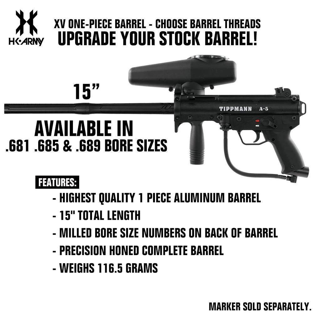 HK Army XV One-Piece Paintball Barrel Upgrade - 15" - PaintballDeals.com