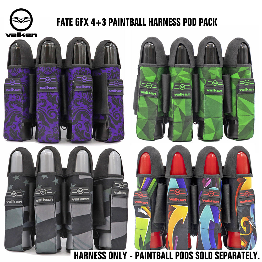 Valken Fate GFX 4+3 Paintball Harness Pod Pack