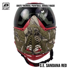 Push Unite Thermal Paintball Goggle Mask w/ Protective Case - S.E. Sandana Red (Smoke Thermal Lens + Chin Extension)