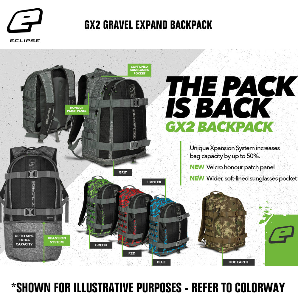 Planet Eclipse GX2 Gravel Paintball Expand Backpack Gearbag - Fighter Revolution