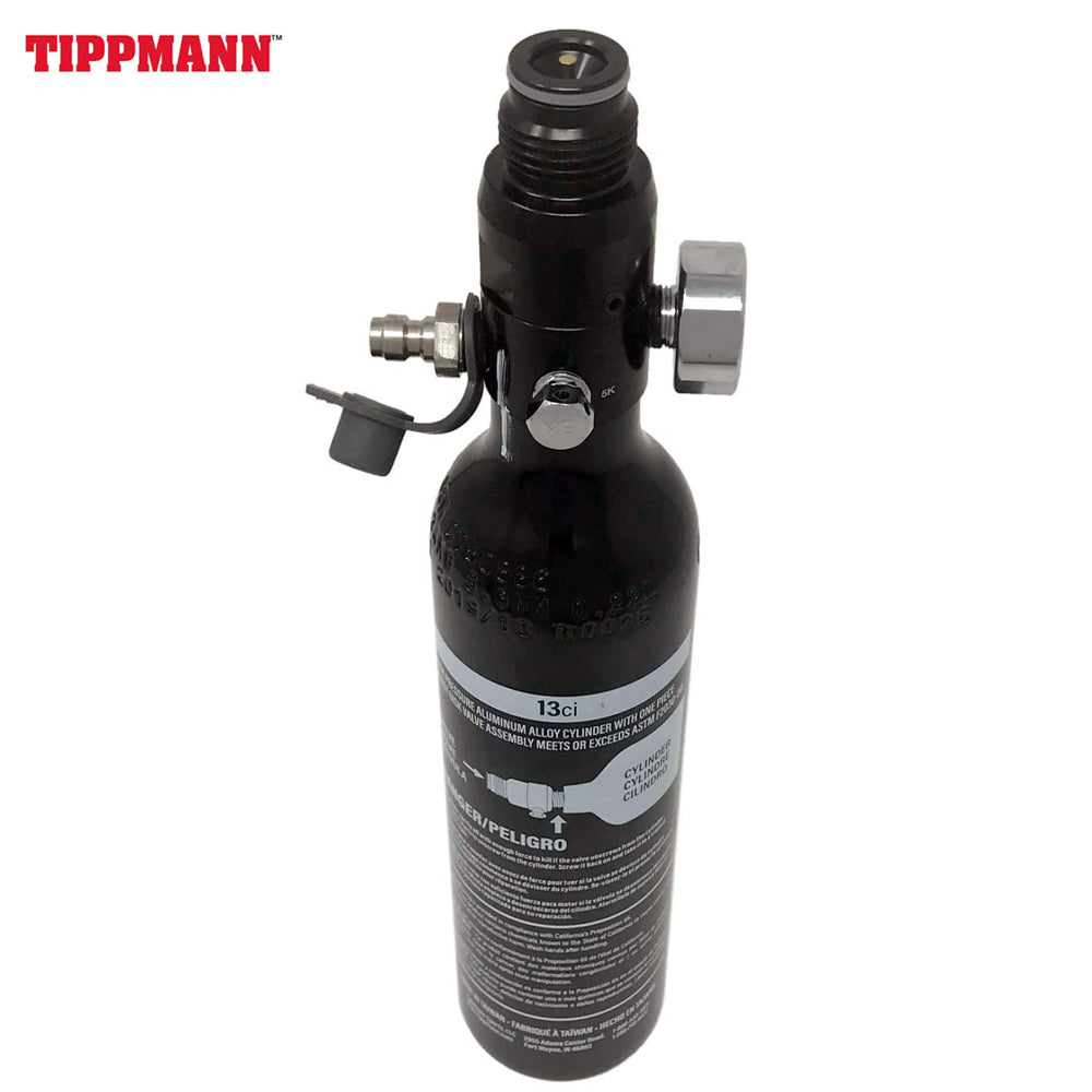 Tippmann 13ci/3000psi Aluminum Compressed Air HPA Paintball Tank - Black