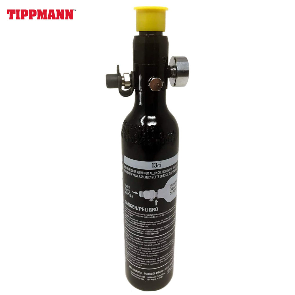 Tippmann 13ci/3000psi Aluminum Compressed Air HPA Paintball Tank - Black