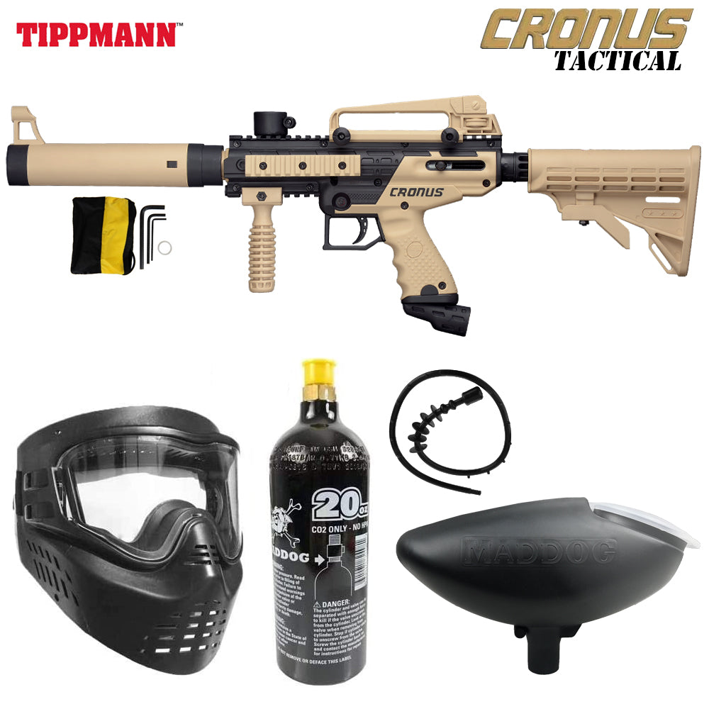 Tippmann Cronus Tactical Bronze CO2 Paintball Gun Package