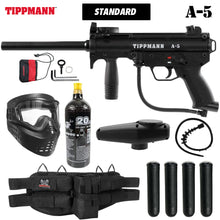 Maddog Tippmann A-5 Silver CO2 Paintball Gun Marker Package