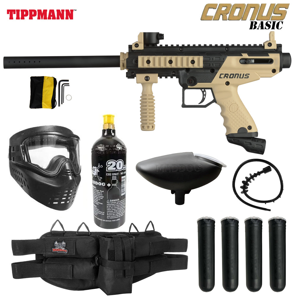 Tippmann Cronus Tactical Silver Paintball Gun Package