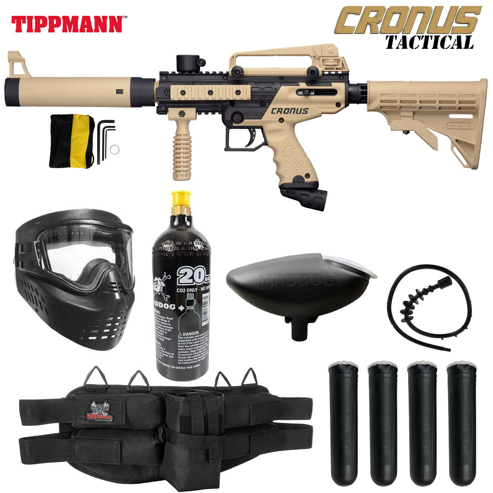 Tippmann Cronus Tactical Silver Paintball Gun Package
