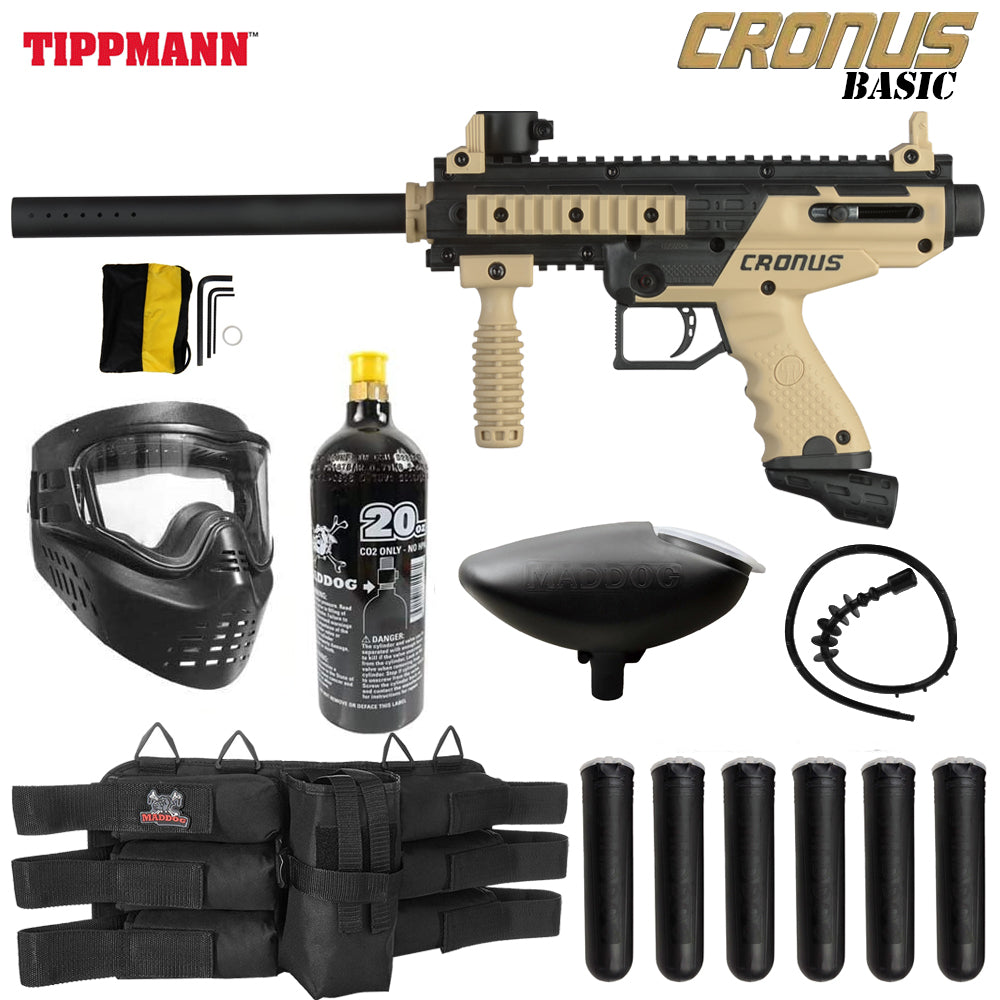 Tippmann Cronus Tactical Titanium CO2 Paintball Gun Co2 Package