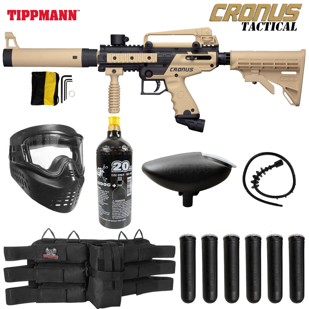 Tippmann Cronus Tactical Titanium CO2 Paintball Gun Co2 Package