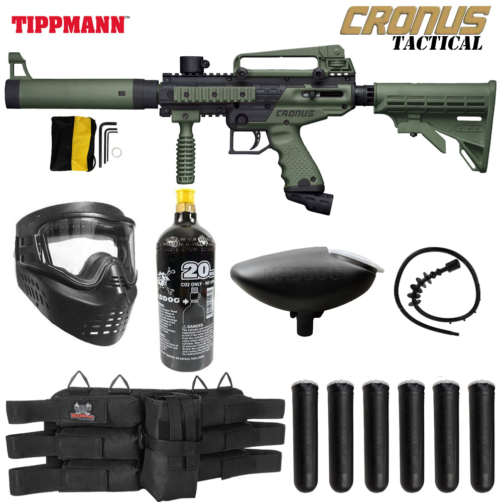 Tippmann Cronus Tactical Titanium CO2 Paintball Gun Co2 Package