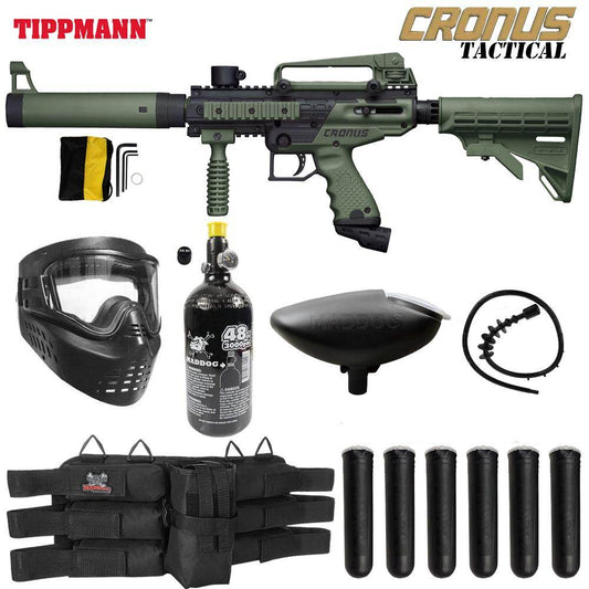 Maddog Tippmann Cronus Titanium HPA Paintball Gun Marker Starter Package - PaintballDeals.com