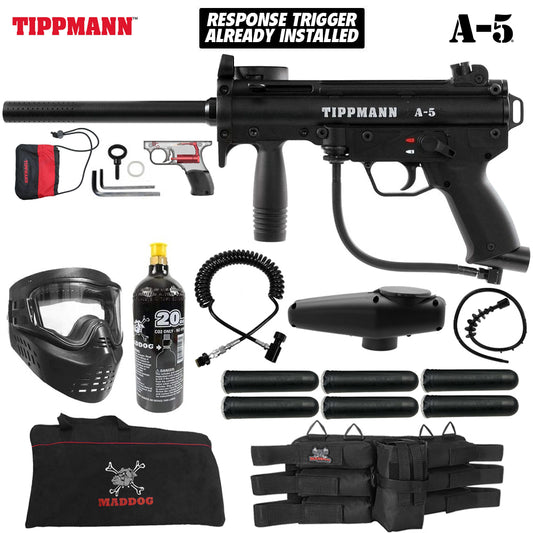Maddog Tippmann A-5 Corporal CO2 Paintball Gun Marker Package