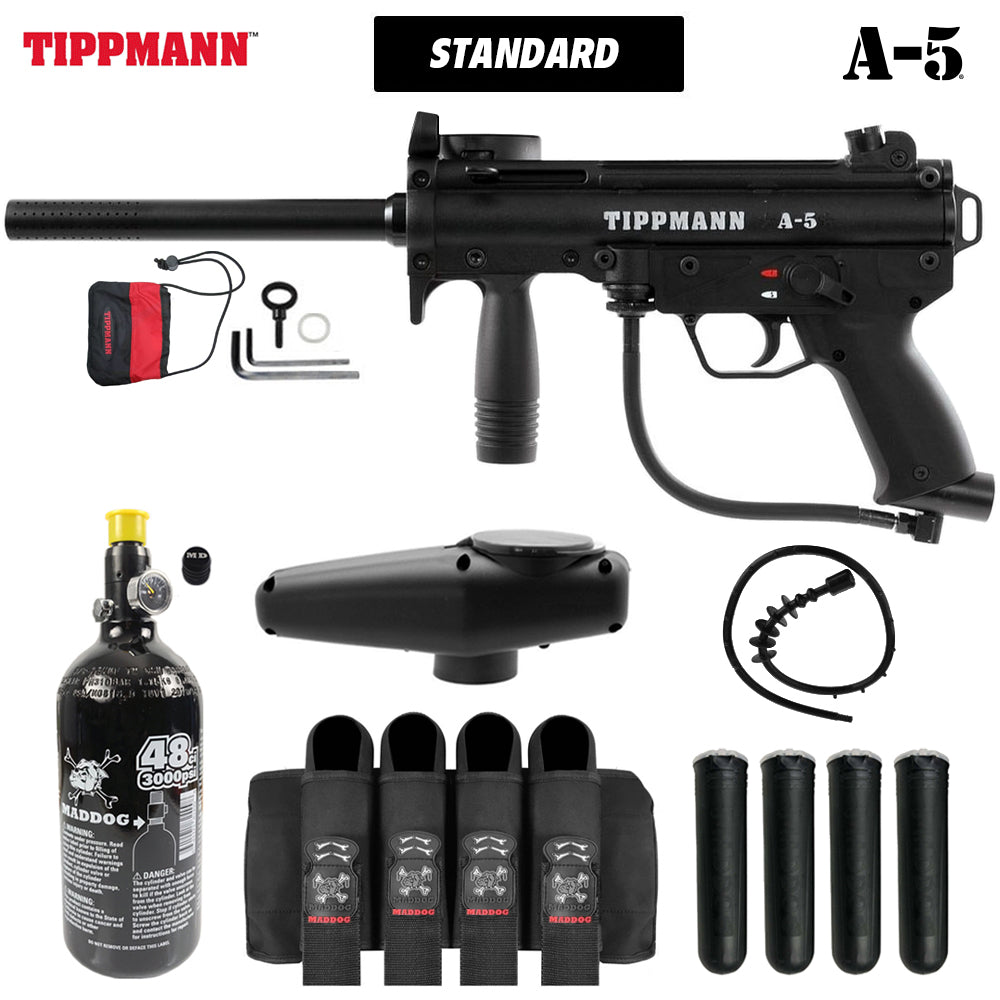 Maddog Tippmann A-5 Advanced Paintball Gun Marker Starter Package