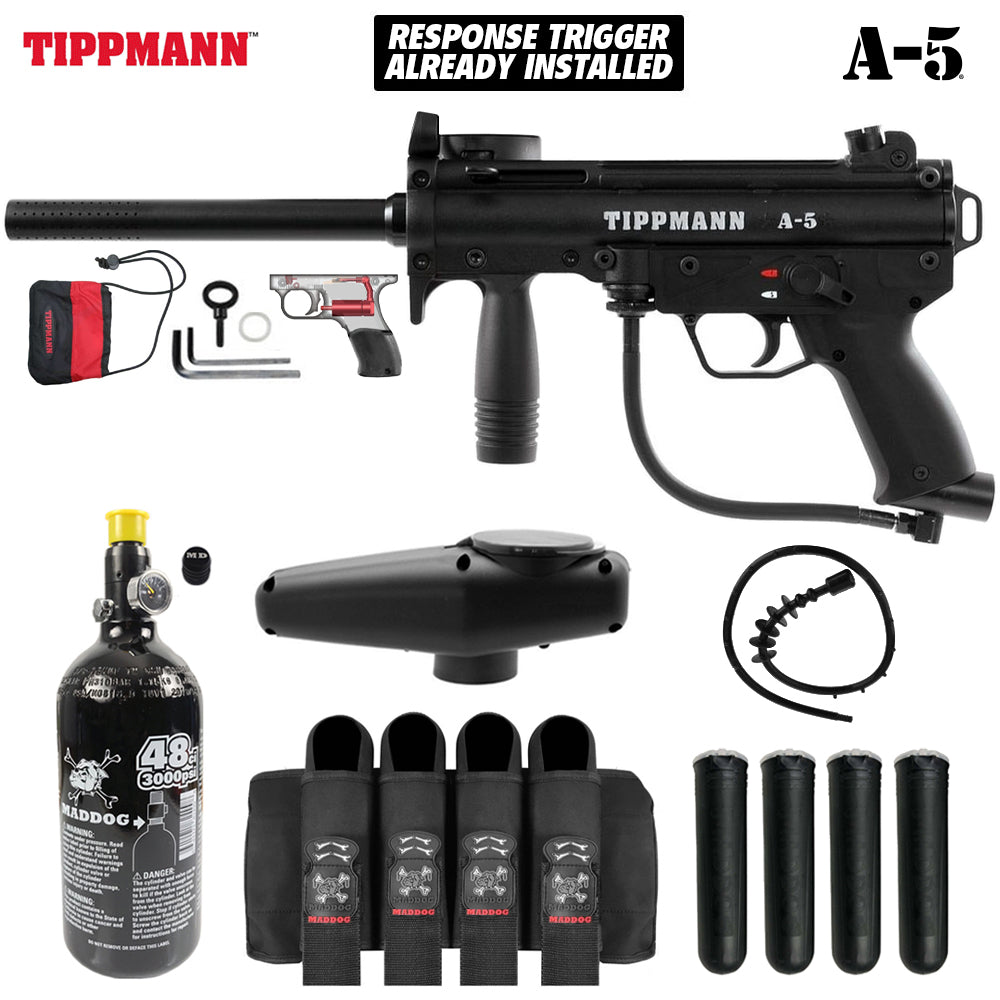 Maddog Tippmann A-5 Advanced Paintball Gun Marker Starter Package