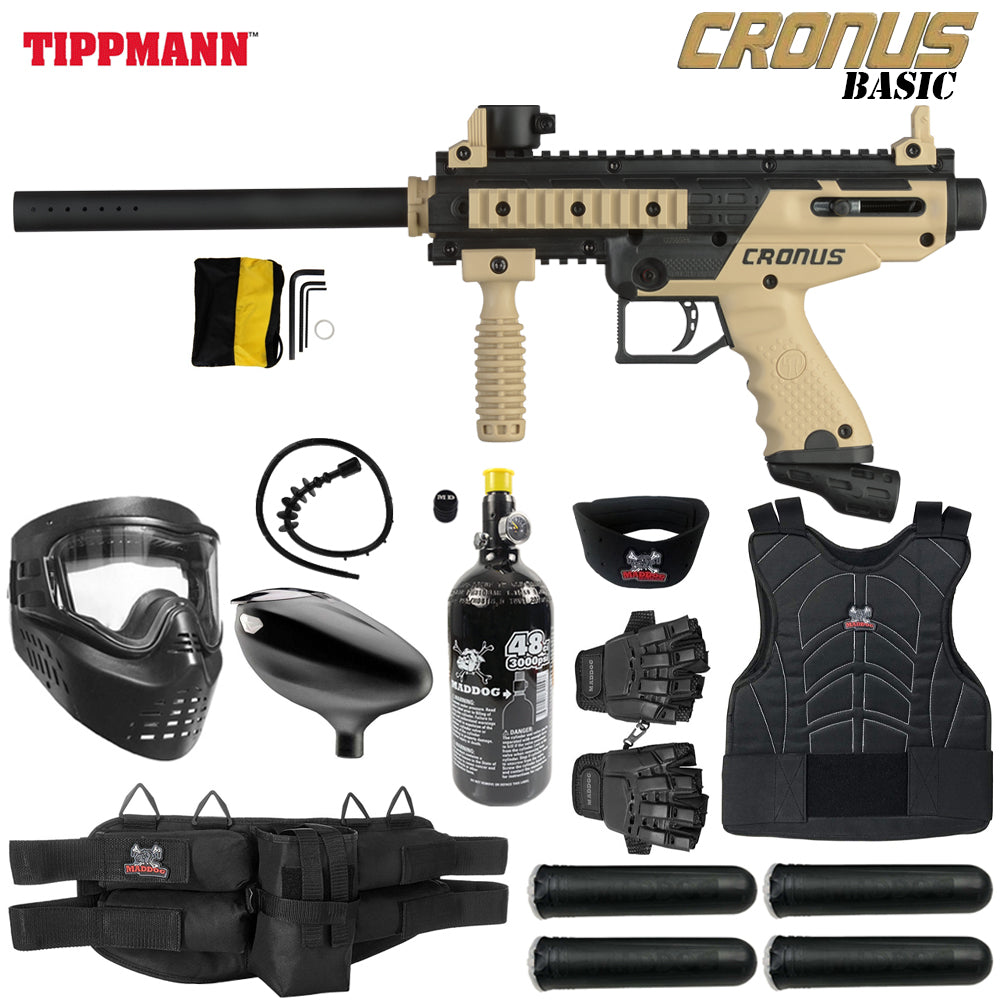 Tippmann Cronus Tactical Starter Protective HPA Paintball Gun Package