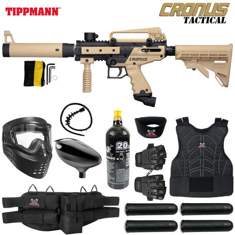 Tippmann Cronus Tactical Starter Protective CO2 Paintball Gun Package