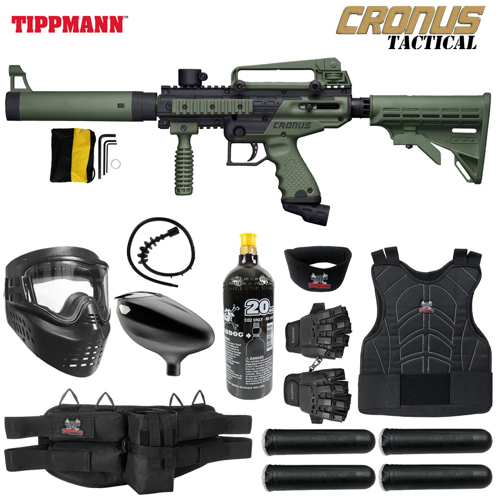 Tippmann Cronus Tactical Starter Protective CO2 Paintball Gun Package