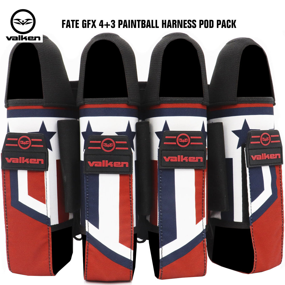 Valken Fate GFX 4+3 Paintball Harness Pod Pack