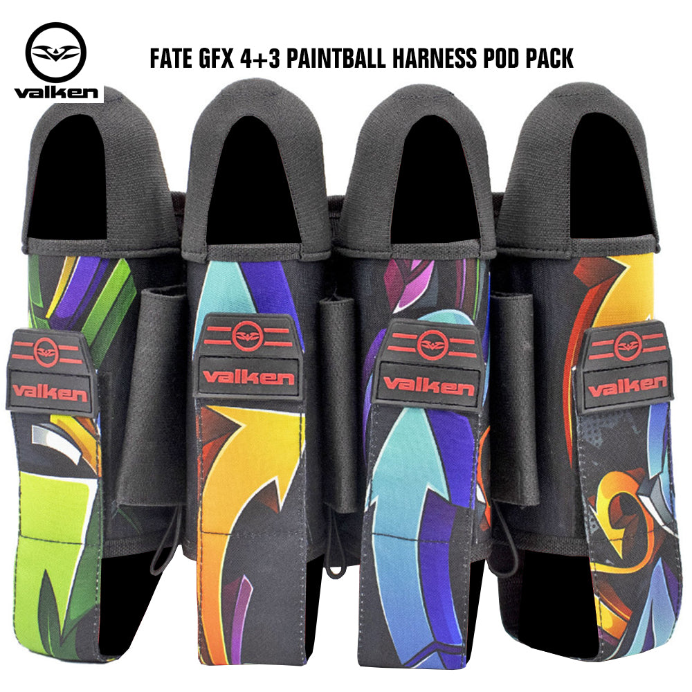 Valken Fate GFX 4+3 Paintball Harness Pod Pack
