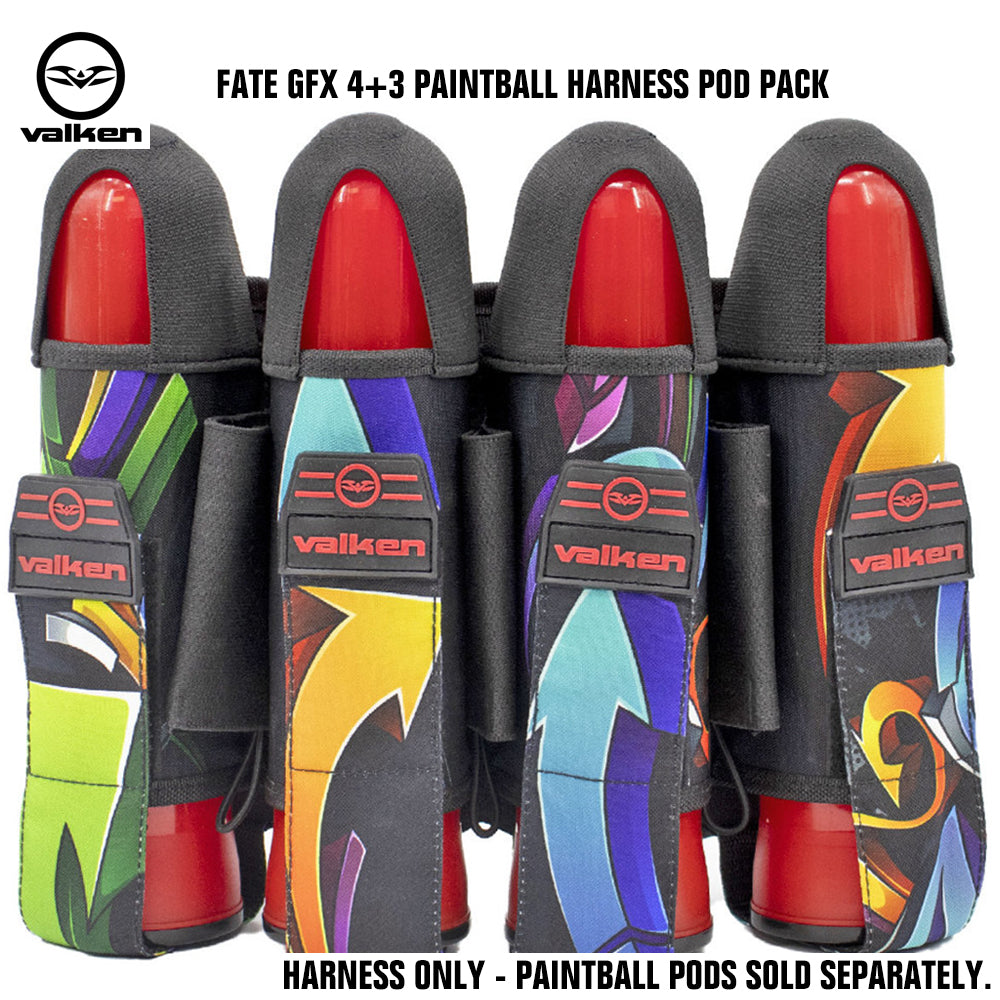 Valken Fate GFX 4+3 Paintball Harness Pod Pack