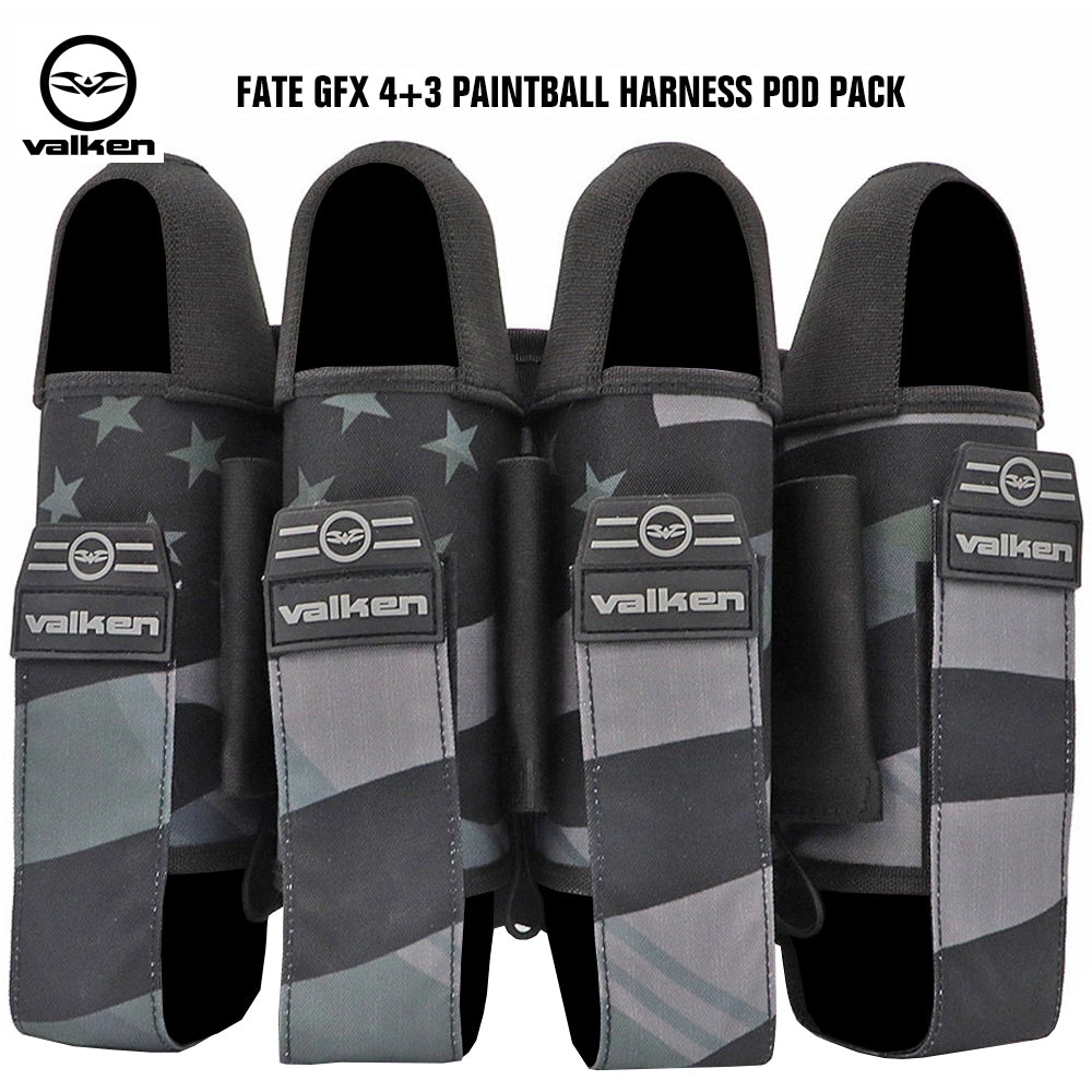 Valken Fate GFX 4+3 Paintball Harness Pod Pack
