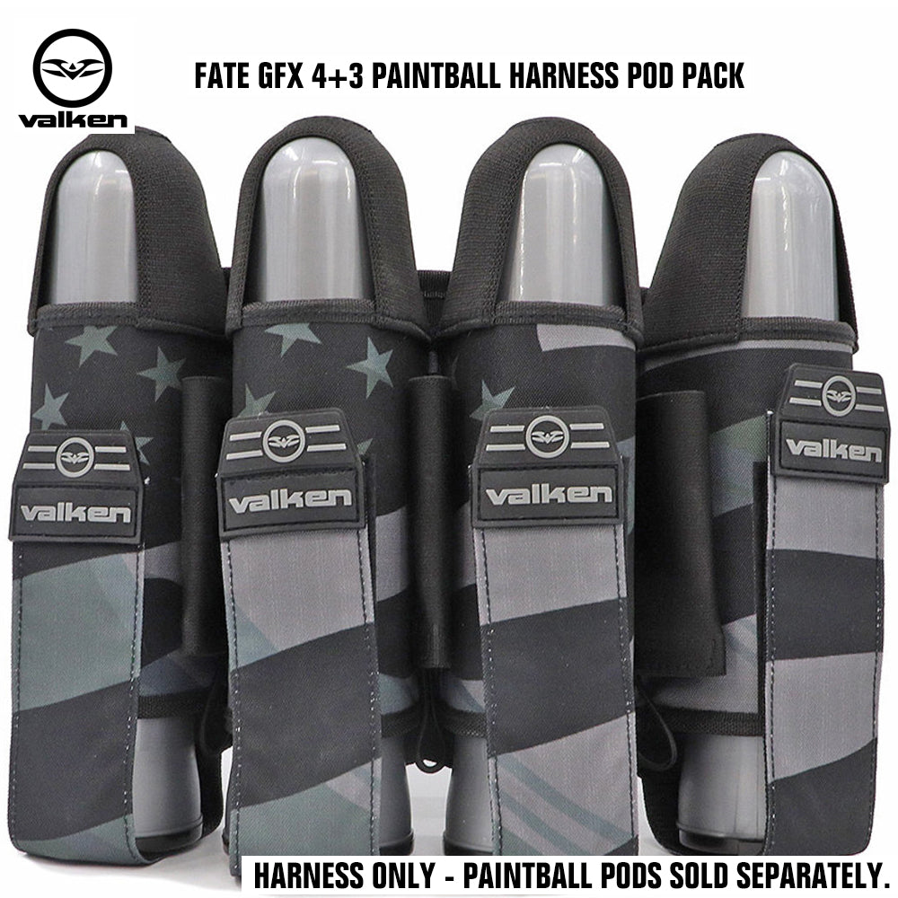 Valken Fate GFX 4+3 Paintball Harness Pod Pack