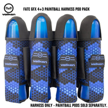 Valken Fate GFX 4+3 Paintball Harness Pod Pack - Digi Tiger Blue Camo