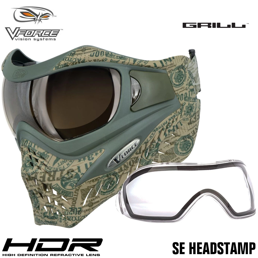 V-Force Grill Thermal Paintball Mask Goggles - Special Edition + Bonus Clear Thermal Lens