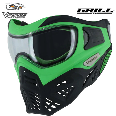 V-Force Grill 2.0 Thermal Anti Fog Paintball Mask Goggles - Venom (Green / Black)
