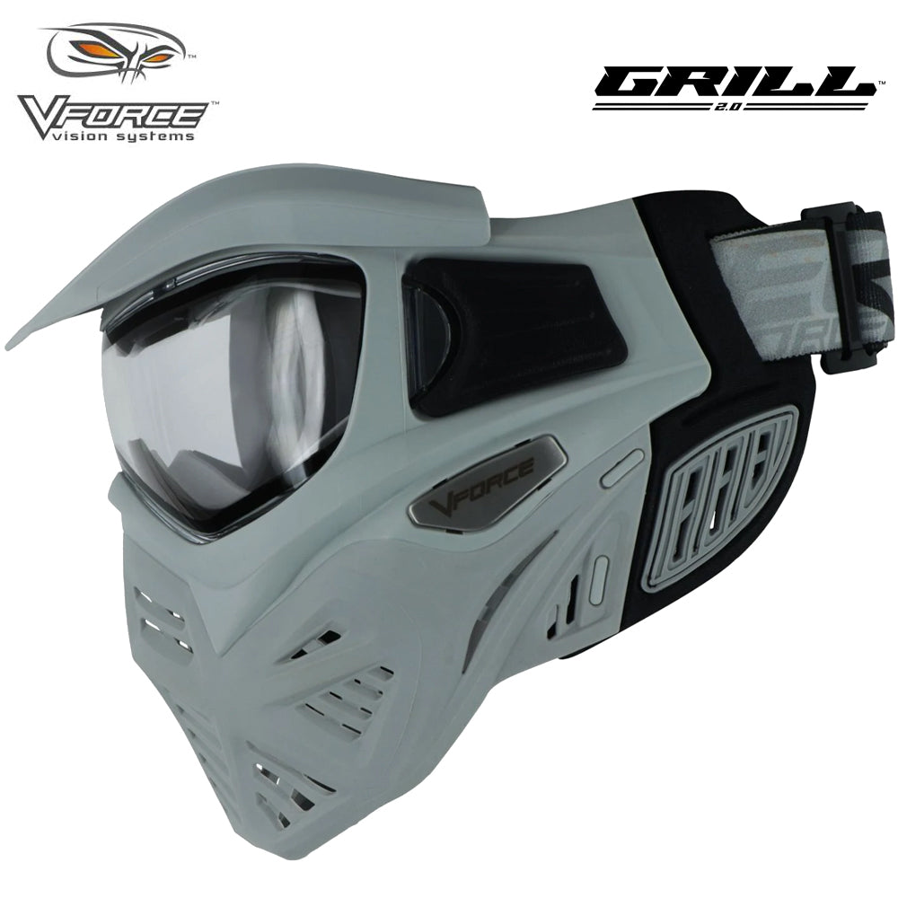 V-Force Grill 2.0 Thermal Anti Fog Paintball Mask Goggles - Shark (Grey / Grey)