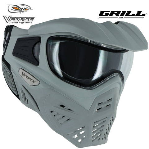 V-Force Grill 2.0 Thermal Anti Fog Paintball Mask Goggles - Shark (Grey / Grey)