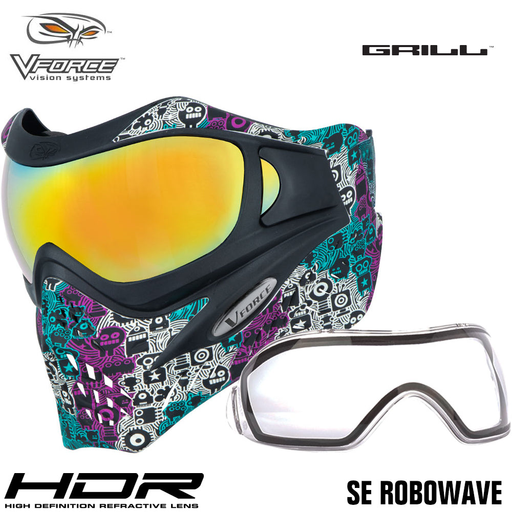 V-Force Grill Thermal Paintball Mask Goggles - Special Edition + Bonus Clear Thermal Lens