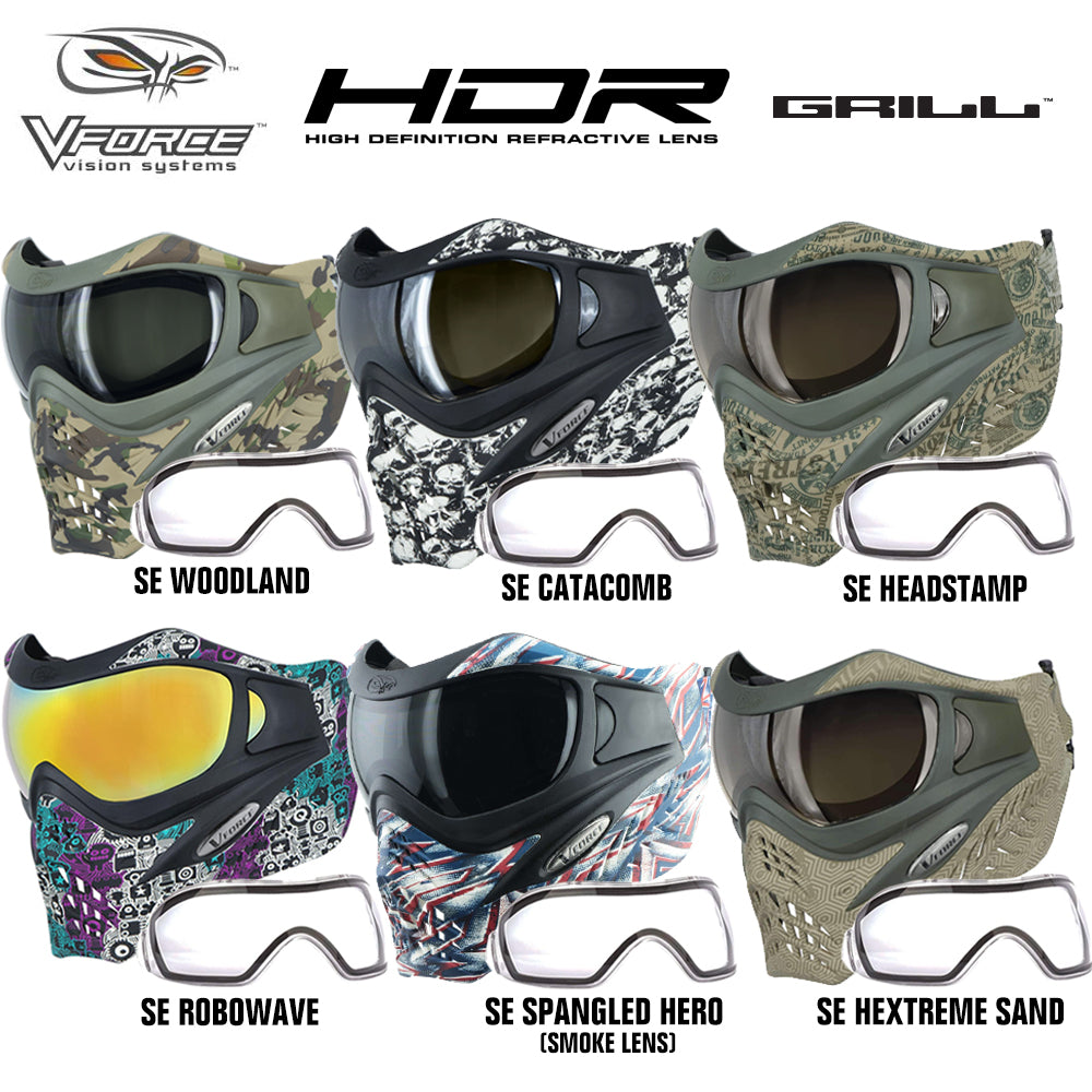 V-Force Grill Thermal Paintball Mask Goggles - Special Edition + Bonus Clear Thermal Lens