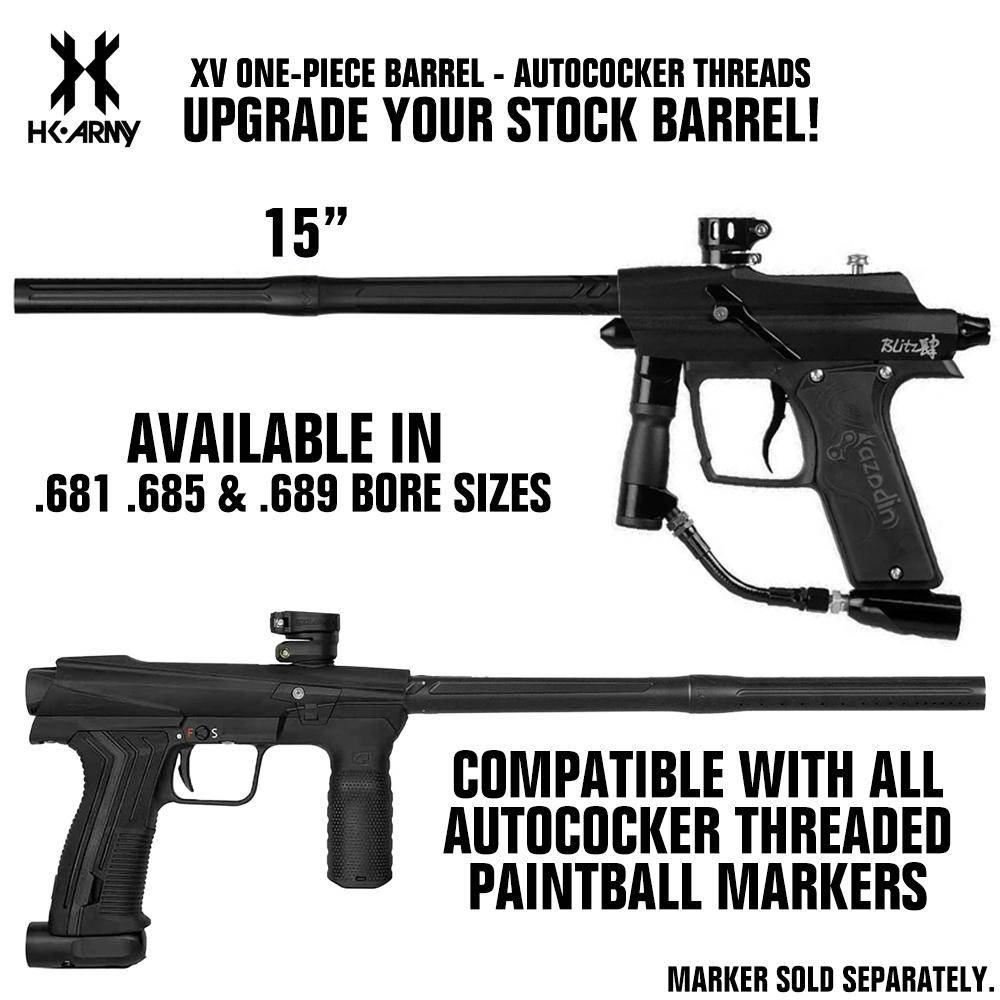 HK Army XV One-Piece Paintball Barrel Upgrade - 15" - PaintballDeals.com