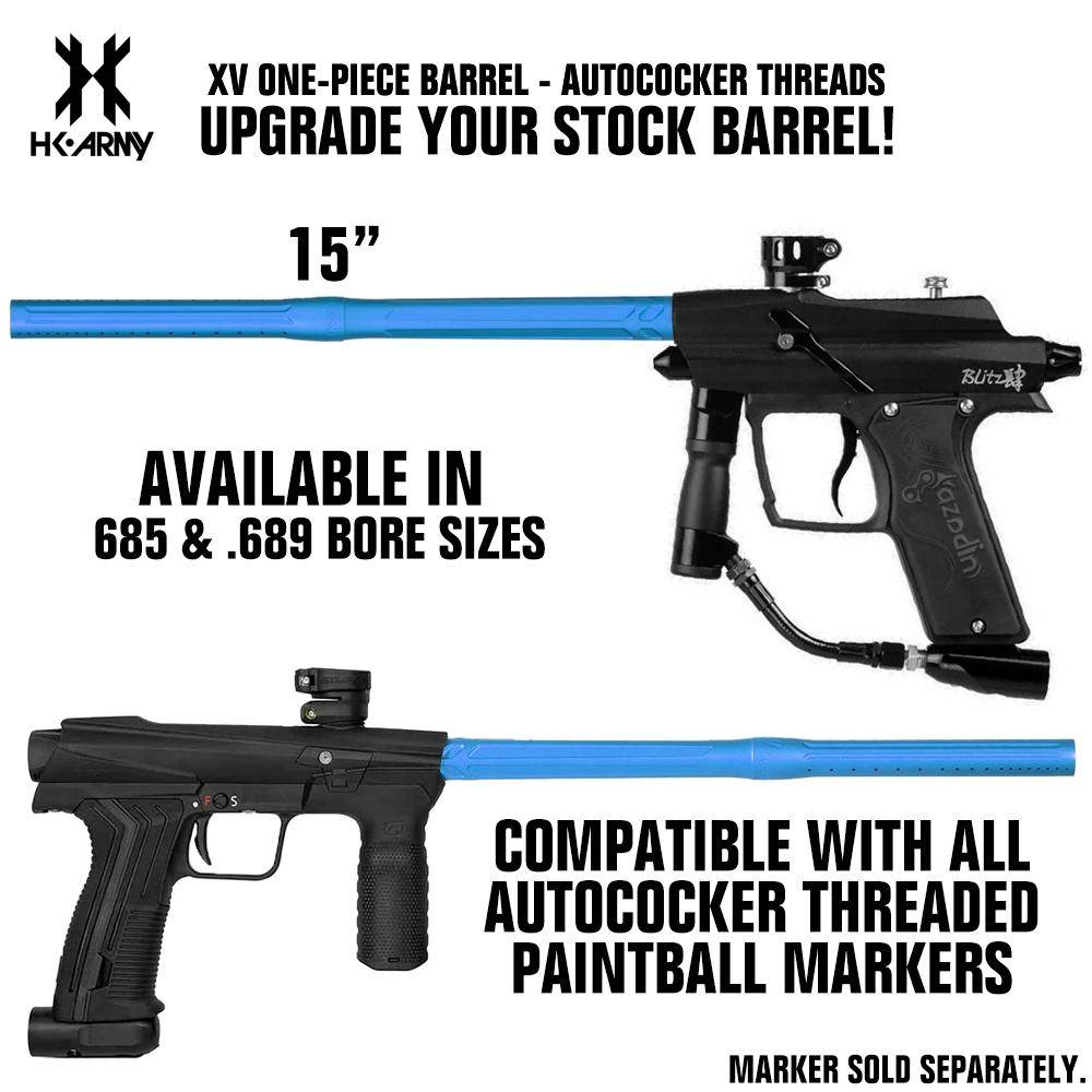 HK Army XV One-Piece Paintball Barrel Upgrade - 15" - PaintballDeals.com