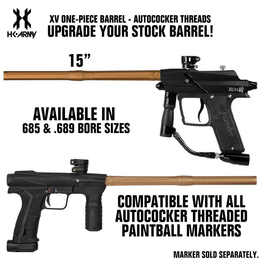HK Army XV One-Piece Paintball Barrel Upgrade - 15" - PaintballDeals.com