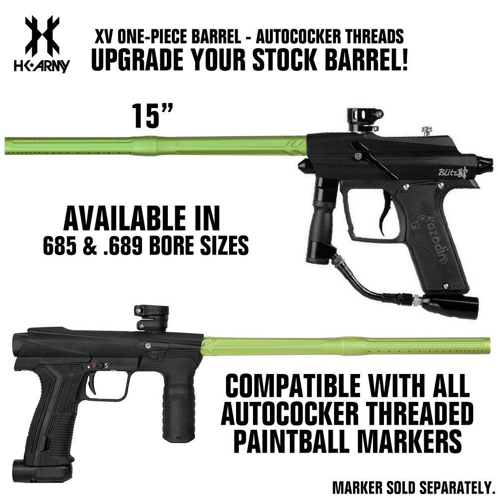 HK Army XV One-Piece Paintball Barrel - Autococker - PaintballDeals.com