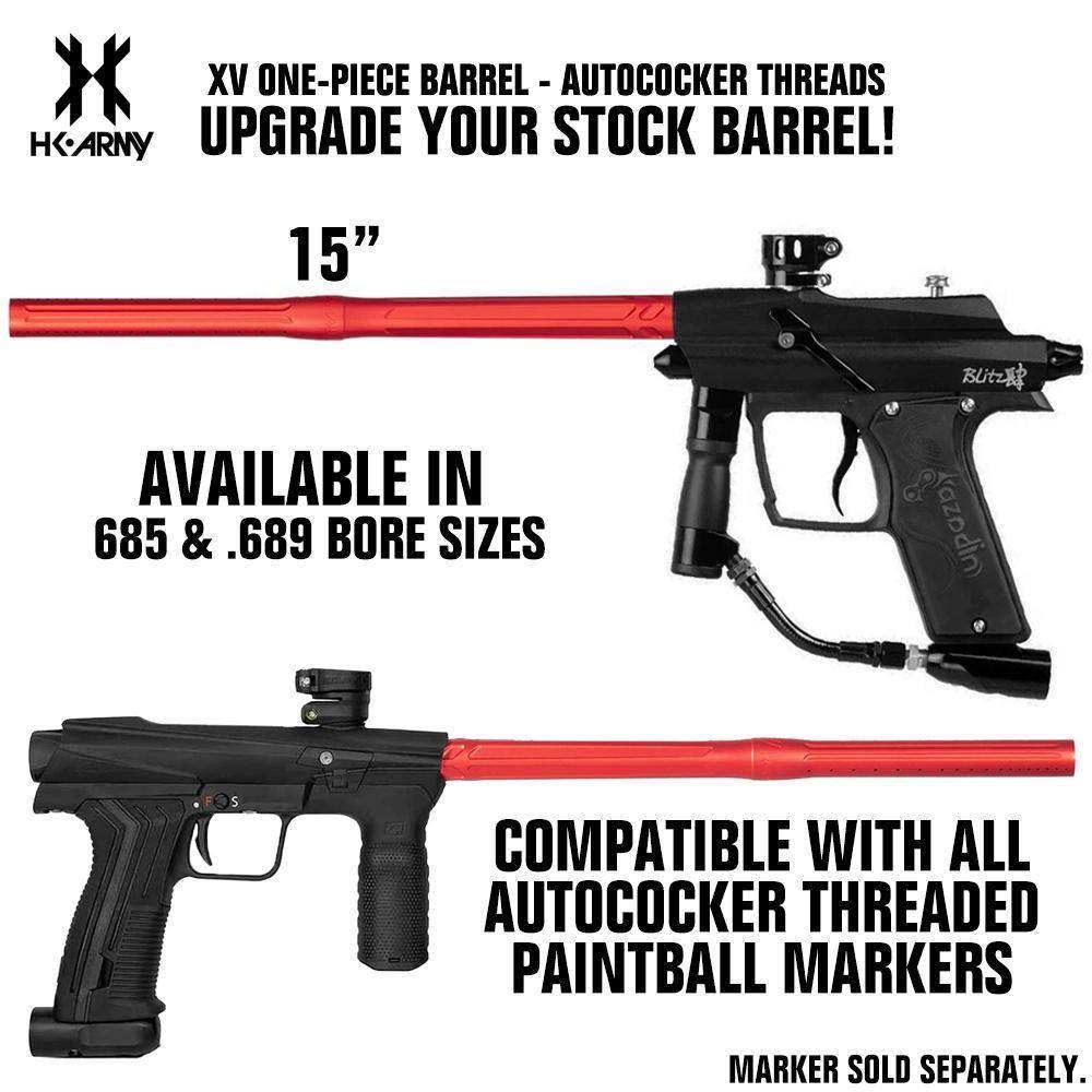 HK Army XV One-Piece Paintball Barrel Upgrade - 15" - PaintballDeals.com