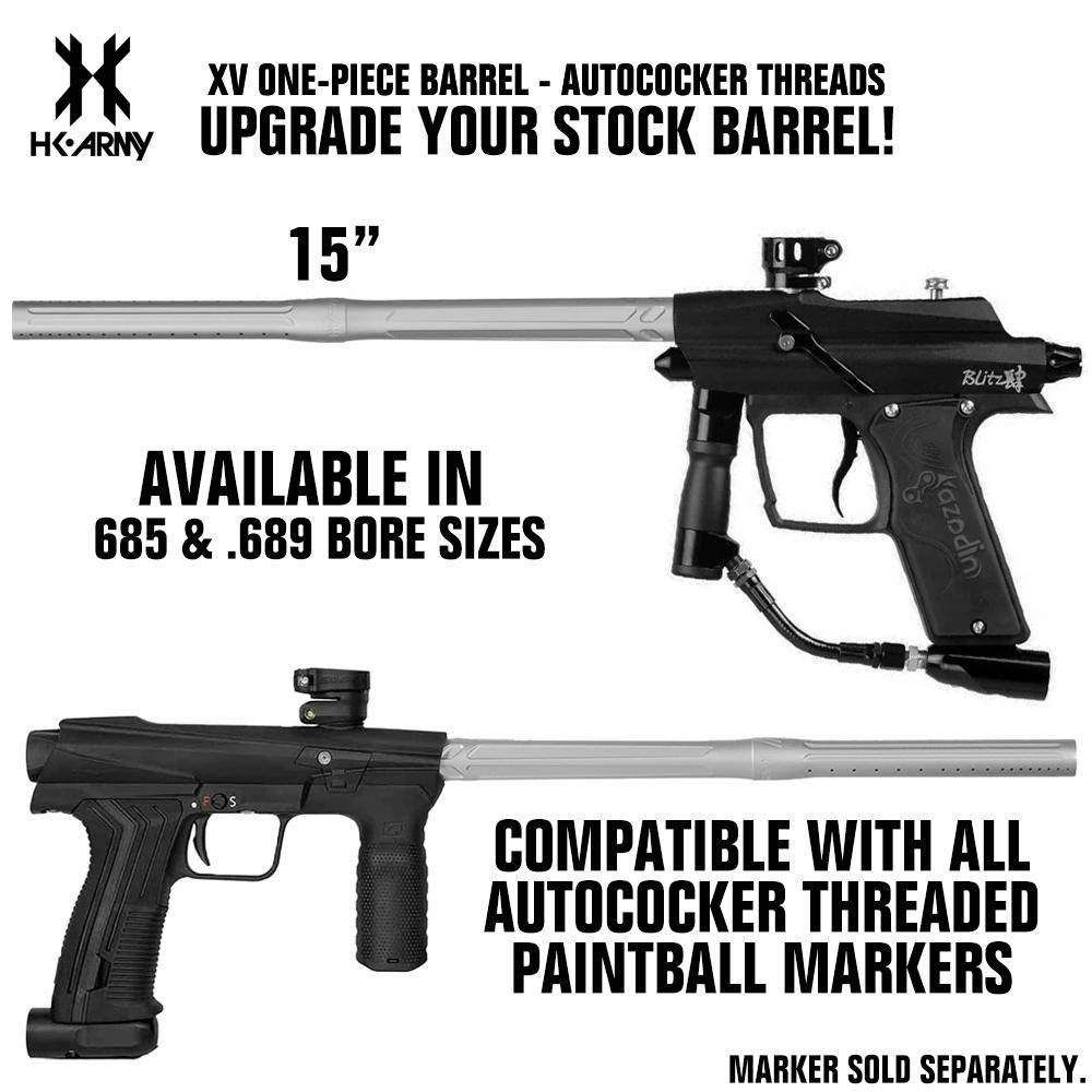 HK Army XV One-Piece Paintball Barrel - Autococker - PaintballDeals.com