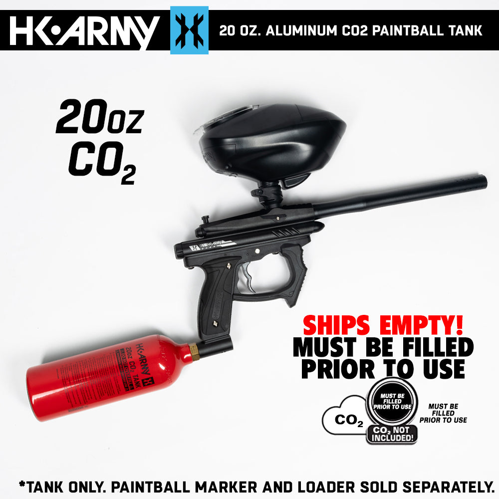 HK Army 20oz Aluminum CO2 Paintball Tank