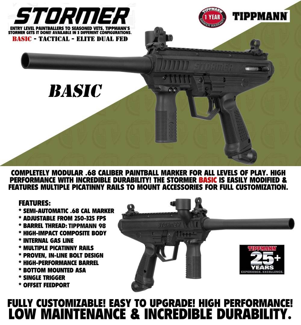 Tippmann Cronus Tactical Paintball Gun Marker Sale .68 Cal Semi Auto