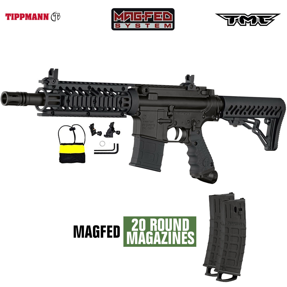 Tippmann TMC MAGFED Semi Automatic Paintball Marker Gun with 2 Magazines