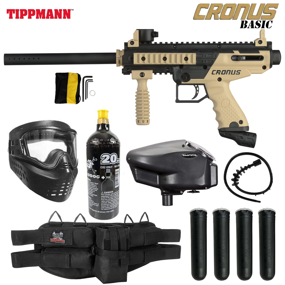 Tippmann Cronus Tactical Gold Paintball Gun Package